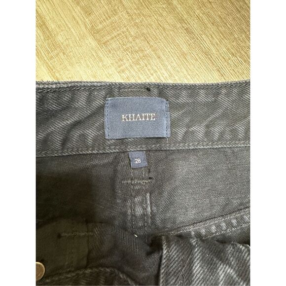 NWT Khaite Zip Fly High Rise Straight Leg Albi Denim Jeans Presscot Size 28 $480 - Picture 12 of 12